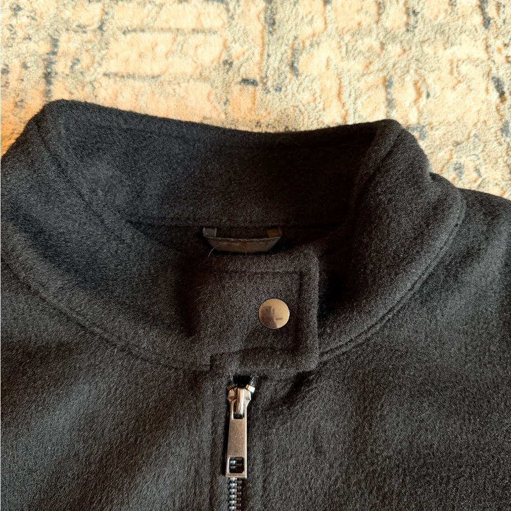 Time and Tru Black Fleece Zip-Up Jacket – Size Large - Picture 3 of 6